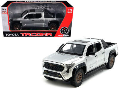 2024 Toyota Tacoma Trailhunter Edition Pickup Truck Silver Metallic 1/24 Diecast Model Car