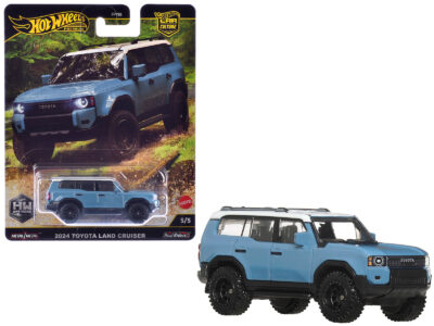 2024 Toyota Land Cruiser Blue with White Top "HW Off Road" Series Diecast Model Car by Hot Wheels