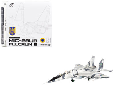 Mikoyan MiG-29UB Fulcrum-B Fighter Aircraft "Vasylkiv Air Base Ukraine" (2021) Ukrainian Air Force 1/72 Diecast Model by JC Wings