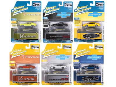 Johnny Lightning Collector's Tin 2026 Set of 6 Cars Release 1 Limited Edition 1/64 Diecast Model Cars by Johnny Lightning