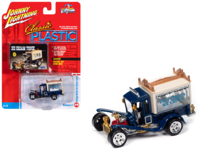 George Barris Ice Cream Truck Blue "Classic Plastic" "Pop Culture" 2024 Release 2 1/64 Diecast Model Car by Johnny Lightning