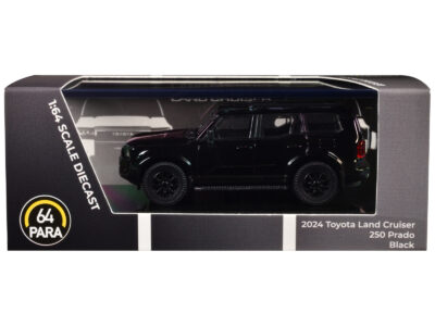 2024 Toyota Land Cruiser 250 Prado Black 1/64 Diecast Model Car by Paragon Models
