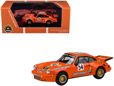 Porsche 911 Carrera RSR 3.0 #54 "Jaegermeister - Kremer" Orange 1/64 Diecast Model Car by Paragon Models