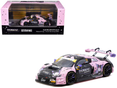 Audi R8 LMS GT3 evo II #10 Adderly Fong "Uno Racing Team - Kuromi" "Macau GT Cup - FIA GT World Cup" (2024) with  Collectible Tarmac Cards "Hobby64" Series 1/64 Diecast Model Car by Tarmac Works