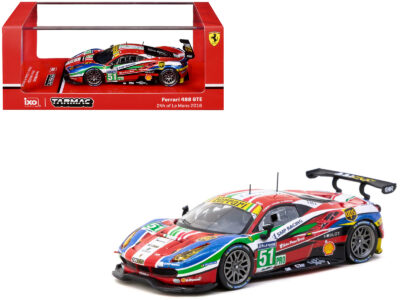 Ferrari 488 GTE #51 Gianmaria Bruni - Alessandro Pier Guidi - James Calado "AF Corse" "24 Hours of Le Mans" (2016) "Hobby64" Series 1/64 Diecast Model Car by Tarmac Works