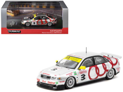 Audi A4 Quattro #3 Frank Biela Winner "Macau Guia Race" (1996) "Hobby64" Series 1/64 Diecast Model Car by Tarmac Works