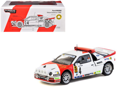 Ford RS200 #4 Antonio Zanini - Josep Autet "Rallye Catalunya" (1986) "Hobby64+" Series 1/64 Diecast Model Car by Tarmac Works