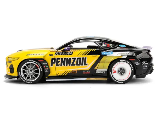 Ford Mustang RTR #88 Chelsea Denofa "Pennzoil" "Formula Drift PRO Championship" (2025) with Lights "RTR Vehicles" Series 1/24 Diecast Model Car by Jada #3
