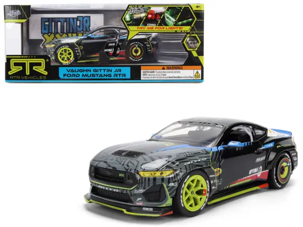 Ford Mustang RTR #25 Vaughn Gittin Jr. "Formula Drift PRO Championship" (2025) with Lights "RTR Vehicles" Series 1/24 Diecast Model Car by Jada #1