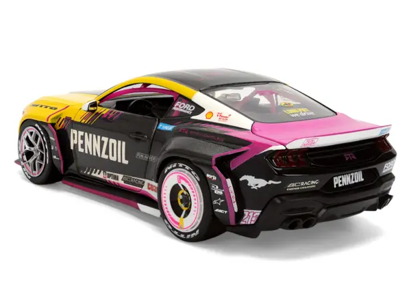 Ford Mustang RTR #213 Ben Hobson "Pennzoil" "Formula Drift PRO Championship" (2025) with Lights "RTR Vehicles" Series 1/24 Diecast Model Car by Jada #5