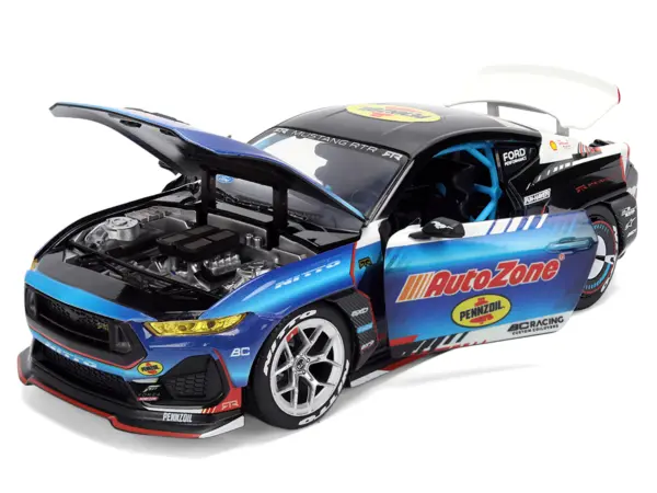 Ford Mustang RTR #130 James Deane "AutoZone" "Formula Drift PRO Championship" (2025) with Lights "RTR Vehicles" Series 1/24 Diecast Model Car by Jada #2