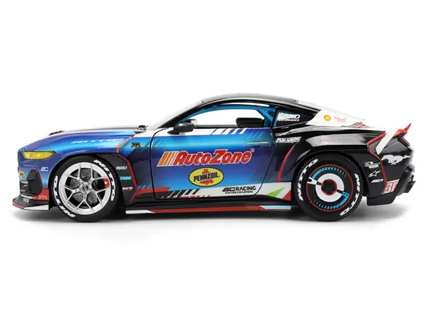 Ford Mustang RTR #130 James Deane "AutoZone" "Formula Drift PRO Championship" (2025) with Lights "RTR Vehicles" Series 1/24 Diecast Model Car by Jada #3