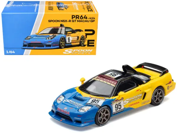 Honda NSX-R GT RHD (Right Hand Drive) #95 Spoon Sports "Macau Cup" "Tokyo Auto Salon - Hong Kong 2025" 1/64 Diecast Model Car by Pop Race #1