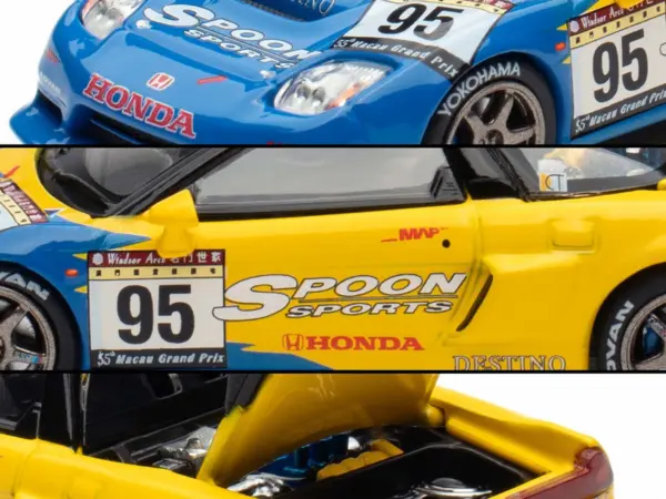 Honda NSX-R GT RHD (Right Hand Drive) #95 Spoon Sports "Macau Cup" "Tokyo Auto Salon - Hong Kong 2025" 1/64 Diecast Model Car by Pop Race #2