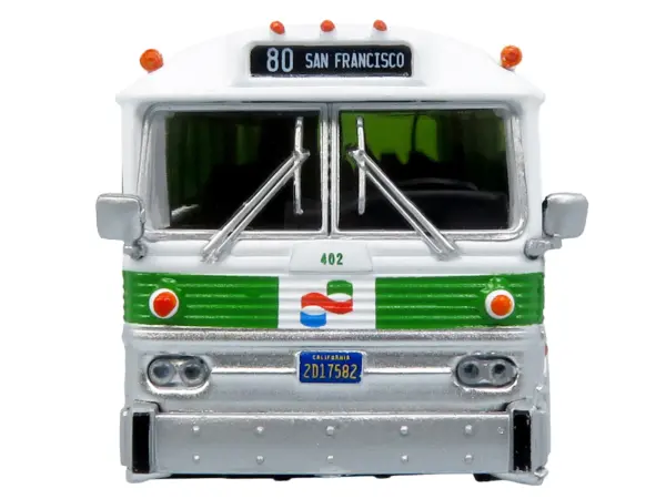 1964 MCI MC-5A Coach Bus "Golden Gate Transit" White with Green Stripes "Vintage Bus & Motorcoach Collection" Limited Edition to 504 pieces Worldwide 1/87 (HO) Diecast Model by Iconic Replicas #4