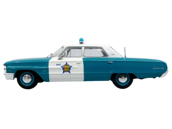 1964 Ford Galaxie 500 Police Car "Chicago Police Department" Blue and White "Five0" Series Limited Edition to 504 pieces Worldwide 1/43 Diecast Model by Iconic Replicas #3