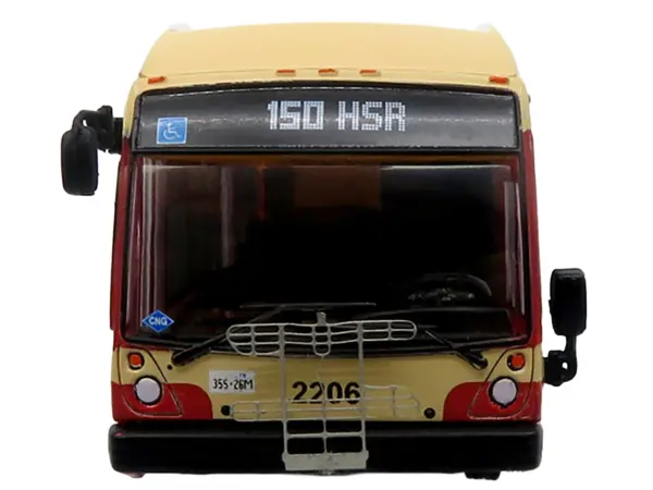 Nova Bus LFS HEV Transit Bus "Hamilton Street Railway 150th Anniversary" Cream and Red "The Bus & Motorcoach Collection" Limited Edition to 504 pieces Worldwide 1/87 (HO) Diecast Model by Iconic Replicas #4