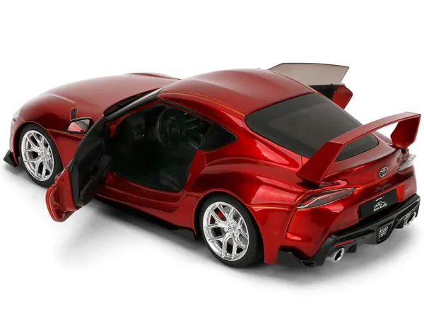 Toyota GR Supra Red Metallic "Pink Slips" Series 1/18 Diecast Model Car by Jada #4