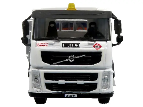 Volvo FM500 with Esterer Aviation Refueling Tanker Truck "Gulf Aviation" White with Blue Stripes Limited Edition 1/87 (HO) Diecast Model by Iconic Replicas #5