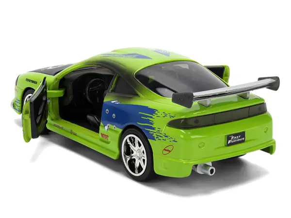 Brian's Mitsubishi Eclipse Green with Graphics (Damaged Version) "The Fast and the Furious" (2001) Movie "Fast & Furious" Series 1/32 Diecast Model Car by Jada #4