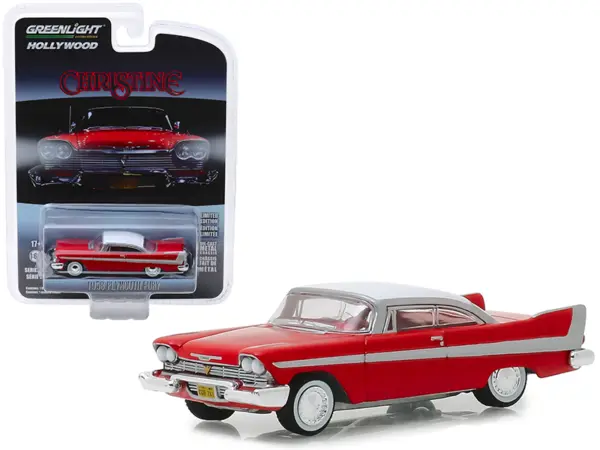 1958 Plymouth Fury Red with White Top "Christine" (1983) Movie "Hollywood Series" Release 23 1/64 Diecast Model Car by Greenlight #1