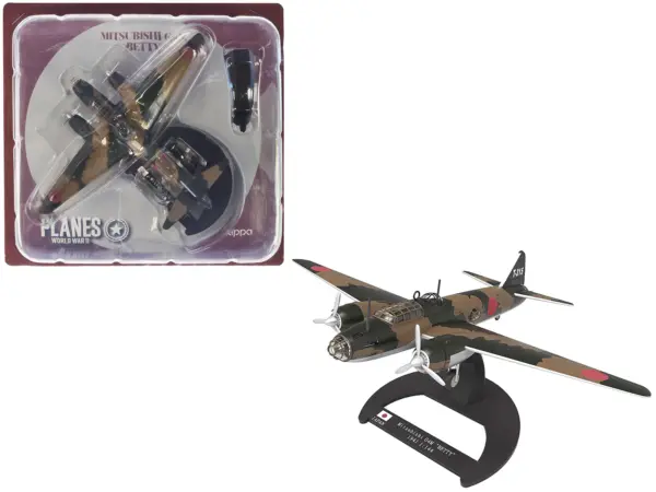 Mitsubishi G4M Bomber Aircraft "Betty Takao Kokutai Philippines" Imperial Japanese Navy (1941) "Planes of World War II" Series 1/144 Diecast Model Airplane by Luppa #1