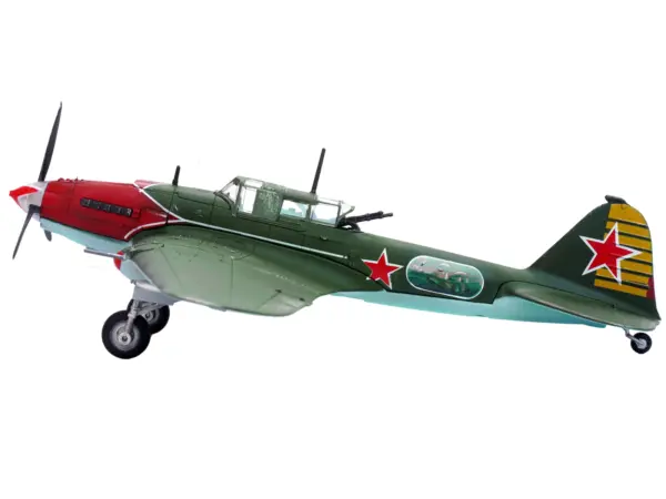 Ilyushin IL-2M3 Sturmovik Aircraft Green "Double Hero of the Soviet Union Nelson Stepanyan" Soviet Air Force 1/72 Diecast Model Airplane by Legion #2