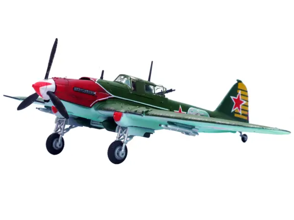 Ilyushin IL-2M3 Sturmovik Aircraft Green "Double Hero of the Soviet Union Nelson Stepanyan" Soviet Air Force 1/72 Diecast Model Airplane by Legion #3