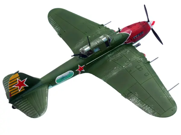 Ilyushin IL-2M3 Sturmovik Aircraft Green "Double Hero of the Soviet Union Nelson Stepanyan" Soviet Air Force 1/72 Diecast Model Airplane by Legion #4