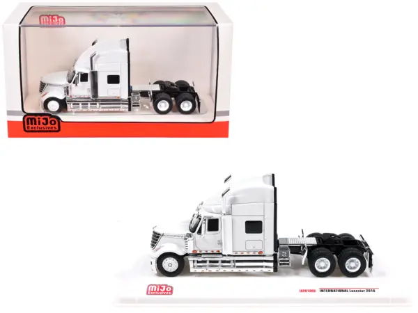 2010 International Lonestar Truck Tractor White 1/64 Diecast Model by IXO Models #1