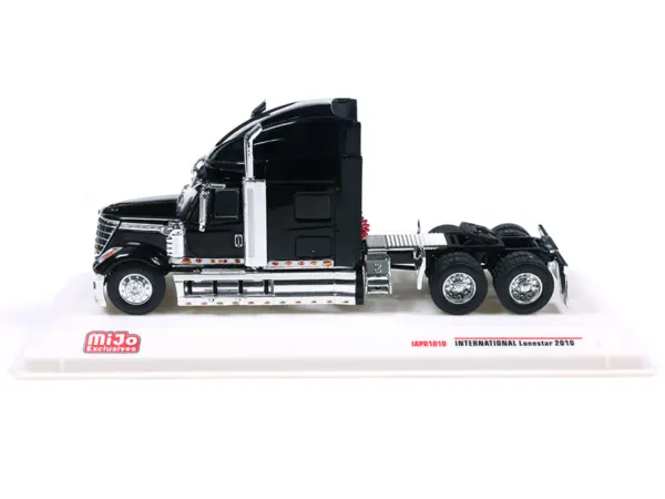 2010 International Lonestar Truck Tractor Black 1/64 Diecast Model by IXO Models #2