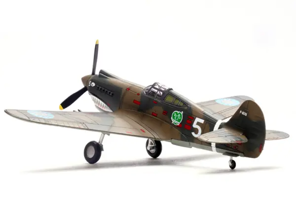 Curtiss P-40B/C Warhawk Fighter Aircraft "White 5 Charles Bond 1st Squadron Flying Tigers Chinese Air Force" (1942) 1st American Volunteer Group 1/72 Diecast Model Airplane by Legion #4