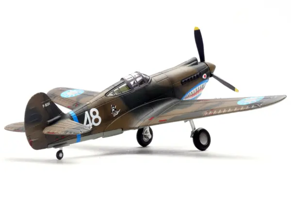 Curtiss P-40B/C Warhawk Fighter Aircraft "White 48 David Lee 'Tex' Hill 2nd Squadron Panda Bears Chinese Air Force Burma" (1942) 1st American Volunteer Group 1/72 Diecast Model Airplane by Legion #4