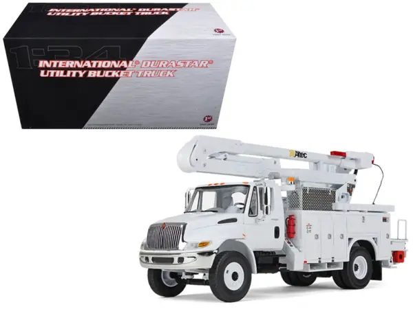 International DuraStar Utility Bucket Truck "Altec" White 1/34 Diecast Model by First Gear #1