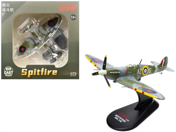 Supermarine Spitfire Mk Vb Fighter Aircraft "BL924 Pilot Officer Aksel Svendsen Danish Presentation Spitfire Valdemar Atterdag No. 234 Madras Presidency Squadron" (1942) Royal Air Force 1/72 Diecast Model by Legion #1