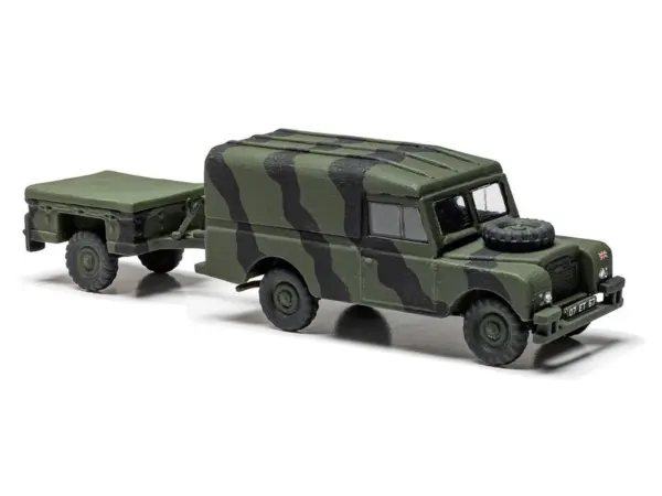 Level 2 Model Kit Land Rover LWB (Hard Top) Truck and Trailer with 2 Scheme Options 1/76 Scale Plastic Model Kit by Airfix #2