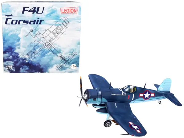 Vought F4U-1A Corsair Fighter Plane "Big Hog" VF-17 "Jolly Rogers" Captain Tommy Blackburn US Navy (1943) 1/72 Diecast Airplane Model by Legion #1