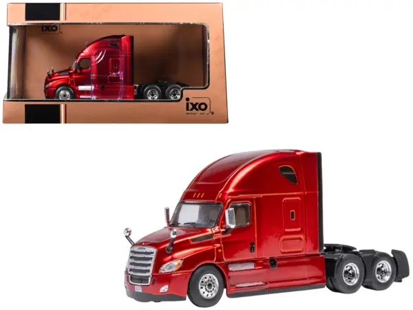 2018 Freightliner Cascadia Truck Tractor Red Metallic 1/64 Diecast Model by IXO Models #1