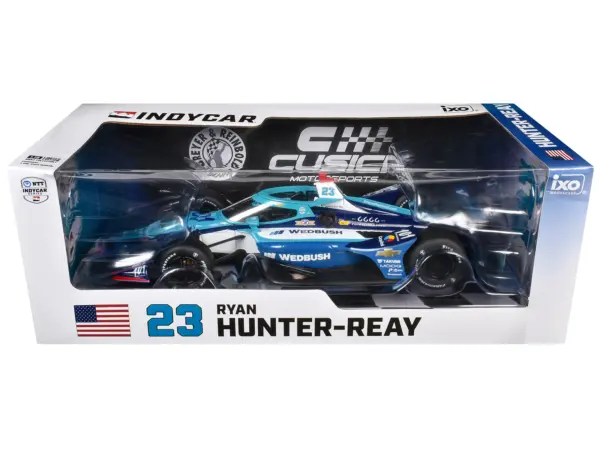Dallara IndyCar #23 Ryan Hunter-Reay "Wedbush" Dreyer & Reinbold Racing - Cusick Motorsports "NTT IndyCar Series" (2025) 1/18 Diecast Model by IXO Models #1