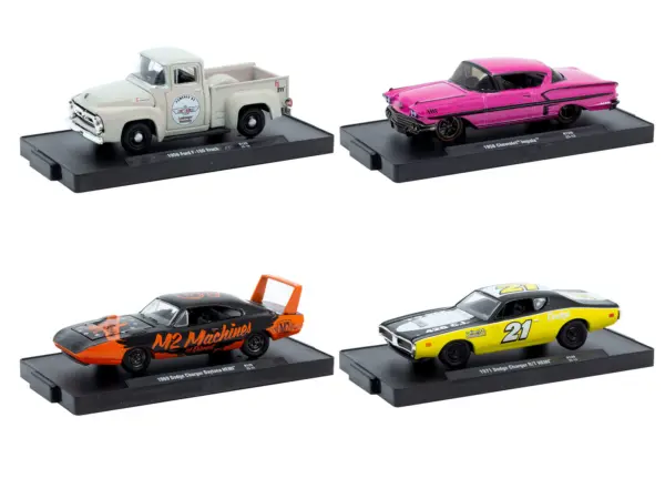 "Auto-Drivers" Set of 4 pieces in Blister Packs Release 129 Limited Edition to 10000 pieces Worldwide 1/64 Diecast Model Cars by M2 Machines #2