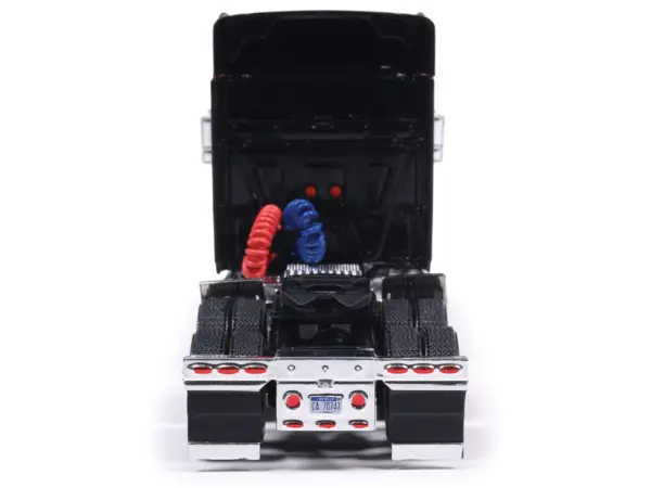 2010 International Lonestar Truck Tractor Black with Flame Graphics 1/64 Diecast Model by IXO Models #5