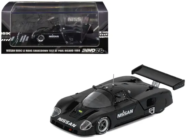 Nissan R89C Matt Black "Le Mans Shakedown Test at Paul Ricard 1988" 1/64 Diecast Model Car by Inno Models #1