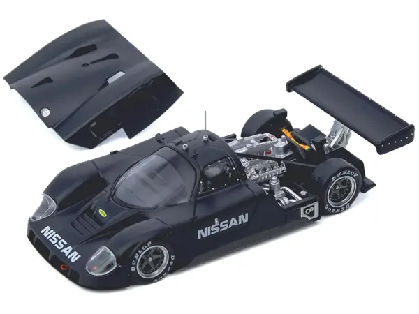 Nissan R89C Matt Black "Le Mans Shakedown Test at Paul Ricard 1988" 1/64 Diecast Model Car by Inno Models #2