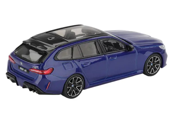 BMW M5 Touring Marina Bay Blue Metallic with Black Top and Sun Roof Limited Edition 1/64 Diecast Model Car by Mini GT #3
