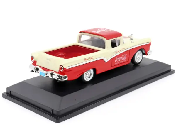 1957 Ford Ranchero "Coca-Cola" Red and Cream 1/43 Diecast Model Car by Motor City Classics #3
