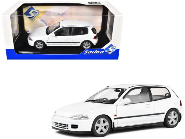 1991 Honda Civic (EG6) RHD (Right Hand Drive) Frost White 1/18 Diecast Model Car by Solido #1