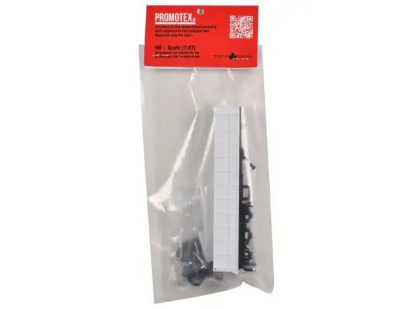 3-Axle Dump Trailer White 1/87 (HO) Plastic Model by Promotex #3