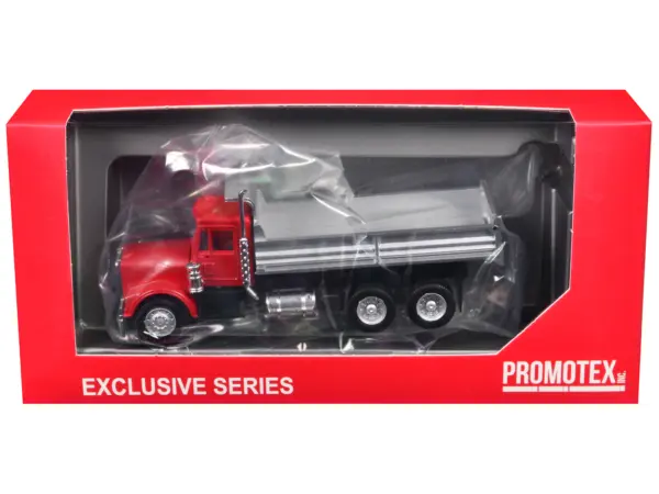 Peterbilt Dump Truck with Red Cab 1/87 (HO) Plastic Model by Promotex #3
