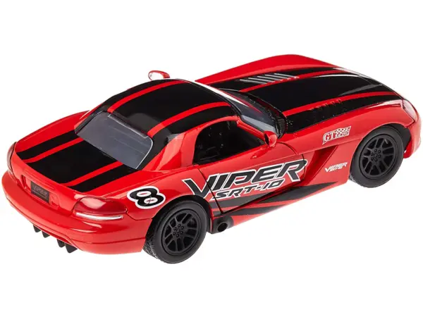 2003 Dodge Viper SRT-10 #8 Red with Black Stripes "GT Racing" Series 1/24 Diecast Model Car by Motormax #3