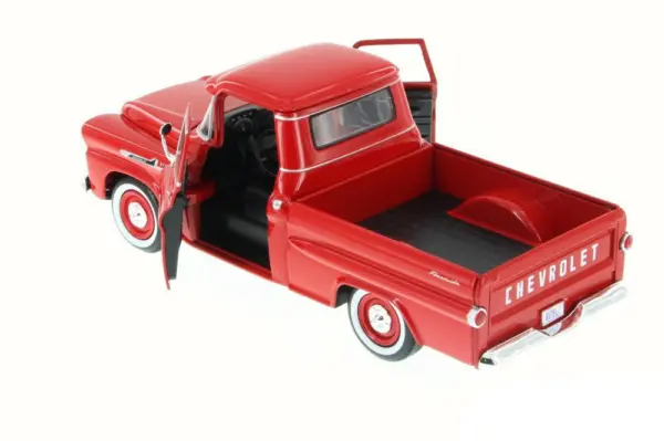 1958 Chevrolet Apache Fleetside Pickup Truck Red 1/24 Diecast Model Car by Motormax #3